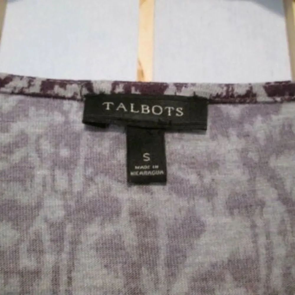 Talbots Cowl Neck Geometric Print Blouse - Picture 3 of 5